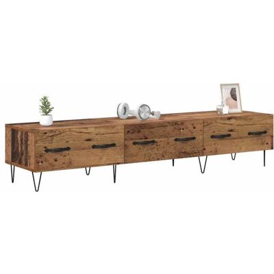 Meuble TV en bois dingénierie - vidaXL - 150x36x30 cm - Bois ancien - Avec tiroir - Poids maximal 60 kg Marron - Publicité Meuble TV en bois dingénierie - vidaXL - 150x36x30 cm - Bois ancien - Avec tiroir - Poids maximal 60 kg Marron - Publicité
