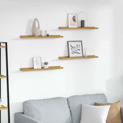 VIDAXL Étagère murale modulable 4 pcs beige 60 x 9 x 3 cm bois dingénierie Beige - Publicité VIDAXL Étagère murale modulable 4 pcs beige 60 x 9 x 3 cm bois dingénierie Beige - Publicité
