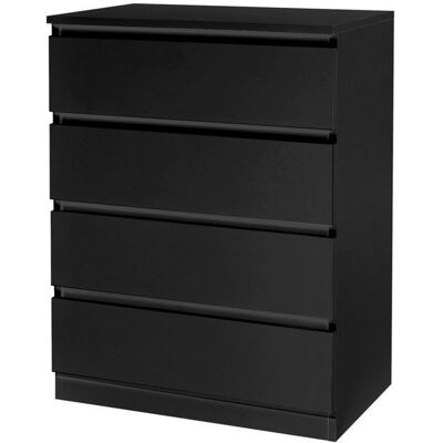 ALIGHTUP Commode de chambre avec 4 tiroirs Style scandinave moderne 60 x 38 x 78cm Noir Noir - Publicité ALIGHTUP Commode de chambre avec 4 tiroirs Style scandinave moderne 60 x 38 x 78cm Noir Noir - Publicité