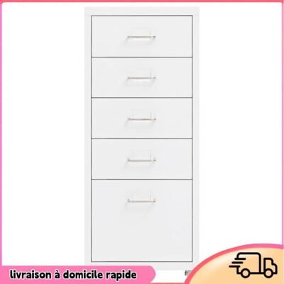 Cocosity Classeur mobile Blanc 28x41x69 cm Métal - 7894202880088 Blanc - Publicité Cocosity Classeur mobile Blanc 28x41x69 cm Métal - 7894202880088 Blanc - Publicité