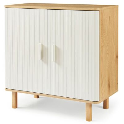 EN.CASA Buffet Ferrersp 80 x 80 x 40 cm effet chêne / couleur sable Beige - Publicité EN.CASA Buffet Ferrersp 80 x 80 x 40 cm effet chêne / couleur sable Beige - Publicité