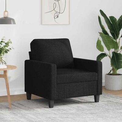 VIDAXL Noir Fauteuil Noir 60 cm Tissu - Canapés H5898 Noir - Publicité VIDAXL Noir Fauteuil Noir 60 cm Tissu - Canapés H5898 Noir - Publicité