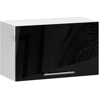 Meuble de cuisine haut AKORD W60 OLIWIA modulable Blanc 60 cm 1 porte couleur Noir Brillant 1 étagère 60x30x29 cm Blanc - Publicité Meuble de cuisine haut AKORD W60 OLIWIA modulable Blanc 60 cm 1 porte couleur Noir Brillant 1 étagère 60x30x29 cm Blanc - Publicité