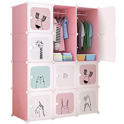 SALUTMEUBLE Armoire Modulable de Rangement Enfant 12 Cubes - Penderie de rangement - Pliant - en Plastique - 4 niveaux12 compartiments rose Rose - Publicité SALUTMEUBLE Armoire Modulable de Rangement Enfant 12 Cubes - Penderie de rangement - Pliant - en Plastique - 4 niveaux12 compartiments rose Rose - Publicité