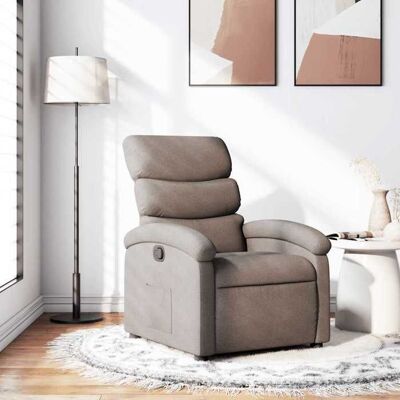 VIDAXL Printemps/été 2025 Fauteuil Relax SOLOMON Fauteuil inclinable Taupe Tissu - 70x92x99.5 cm LV4888 Gris - Publicité VIDAXL Printemps/été 2025 Fauteuil Relax SOLOMON Fauteuil inclinable Taupe Tissu - 70x92x99.5 cm LV4888 Gris - Publicité