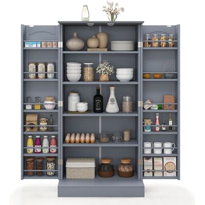 GIANTEX Buffet de Cuisine- 2 Portes et 17 Étagères dont 6 Réglables- Meuble de Rangement- 60 x 40 x 120 cm- Style Scandinave- Gris Gris - Publicité GIANTEX Buffet de Cuisine- 2 Portes et 17 Étagères dont 6 Réglables- Meuble de Rangement- 60 x 40 x 120 cm- Style Scandinave- Gris Gris - Publicité