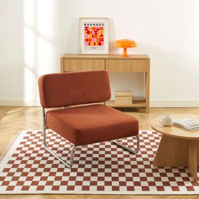 BAÏTA Fauteuil JACK tissu terracotta Orange - Publicité BAÏTA Fauteuil JACK tissu terracotta Orange - Publicité