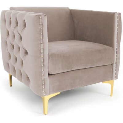 MENZZO Fauteuil Joshua Velours Taupe Gris - Publicité MENZZO Fauteuil Joshua Velours Taupe Gris - Publicité
