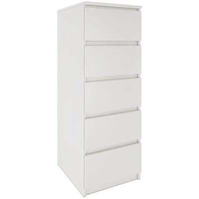 TOPESHOP Venezia - Commode moderne spacieuse à 5 tiroirs - Design minimaliste - 111x40x45 - Sans poignée - Publicité TOPESHOP Venezia - Commode moderne spacieuse à 5 tiroirs - Design minimaliste - 111x40x45 - Sans poignée - Publicité