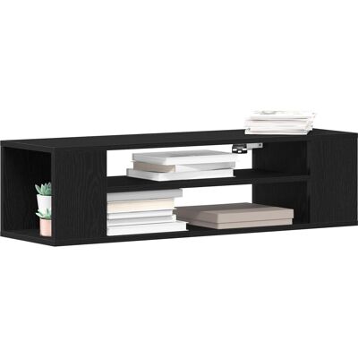VIDAXL Moderne Armoire TV - Meuble TV - Banc séjour - Desgin mural - Noir chêne 100x30x265 cm en bois LV1610 Noir - Publicité VIDAXL Moderne Armoire TV - Meuble TV - Banc séjour - Desgin mural - Noir chêne 100x30x265 cm en bois LV1610 Noir - Publicité
