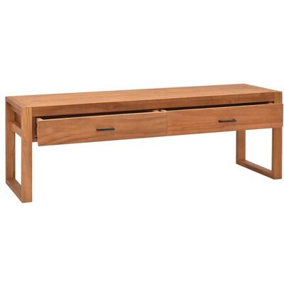 Décoratif - Armoire TV classique - Vidaxl - TABLE TV/BANC TV - 140x40x45 cm - bois de teck227198 Marron - Publicité Décoratif - Armoire TV classique - Vidaxl - TABLE TV/BANC TV - 140x40x45 cm - bois de teck227198 Marron - Publicité