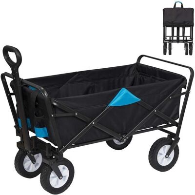 Chariot de Transport pour Jardin - EUGAD - Pliable à 4 Roues - Tissu Oxford - Anthracite+Turquoise Blanc - Publicité Chariot de Transport pour Jardin - EUGAD - Pliable à 4 Roues - Tissu Oxford - Anthracite+Turquoise Blanc - Publicité