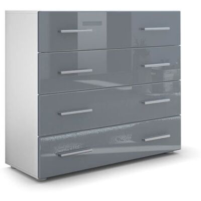 Vladon Commode buffet Pavos en Blanc mat - Gris haute brillance Gris - Publicité Vladon Commode buffet Pavos en Blanc mat - Gris haute brillance Gris - Publicité