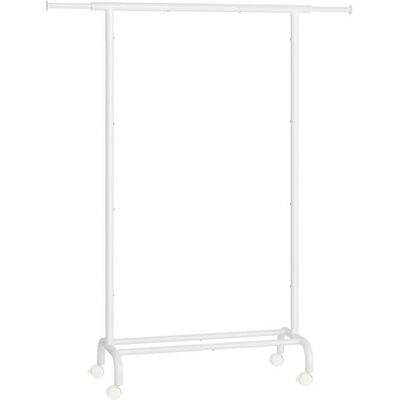 SONGMICS Porte-Manteau à Roulettes Extensible avec Étagère de Rangement Surélevée 40 x (83-120) x 156 cm Blanc Nuage Blanc - Publicité SONGMICS Porte-Manteau à Roulettes Extensible avec Étagère de Rangement Surélevée 40 x (83-120) x 156 cm Blanc Nuage Blanc - Publicité