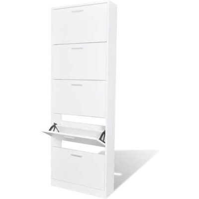 VIDAXL (Blanc)Meuble à chaussures - SIGNOR - en bois avec 5 compartiments BlancIdéal pour couloirsalon 829605 Blanc - Publicité VIDAXL (Blanc)Meuble à chaussures - SIGNOR - en bois avec 5 compartiments BlancIdéal pour couloirsalon 829605 Blanc - Publicité
