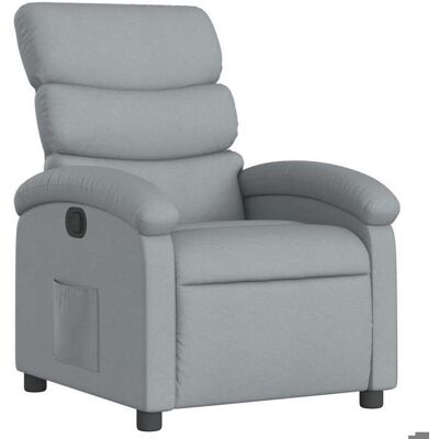 VIDAXL BESTFauteuil inclinable - Dossier Réglable - Gris clair Tissu - L70 x P92 x H99.5 cm Nov452635 Gris - Publicité VIDAXL BESTFauteuil inclinable - Dossier Réglable - Gris clair Tissu - L70 x P92 x H99.5 cm Nov452635 Gris - Publicité