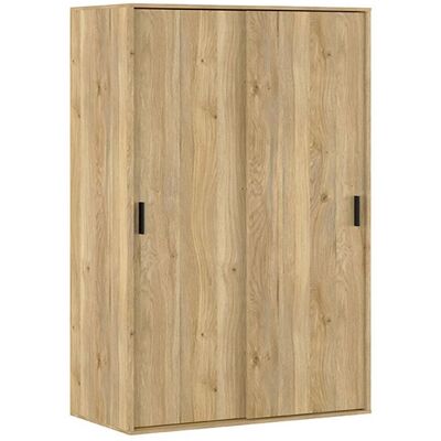 PEGANE Armoire meuble de rangement avec 2 portes coulissantes coloris chêne Mauvella - longueur 100 x profondeur 4980 x hauteur 200 cm Marron - Publicité PEGANE Armoire meuble de rangement avec 2 portes coulissantes coloris chêne Mauvella - longueur 100 x profondeur 4980 x hauteur 200 cm Marron - Publicité