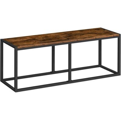 Banc - HOOBRO - 120 cm - Marron Rustique - Métal - Style Industriel Marron - Publicité Banc - HOOBRO - 120 cm - Marron Rustique - Métal - Style Industriel Marron - Publicité