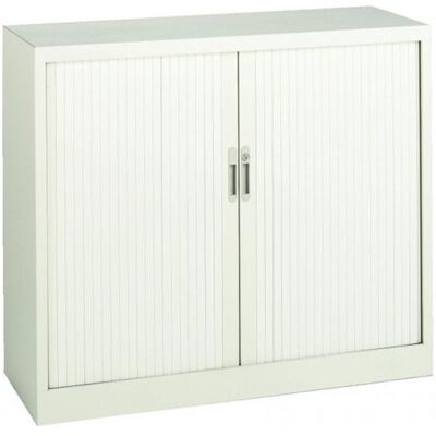PROVOST Armoire de bureau métallique noire à rideaux coulissants - H 105 cm Noir - Publicité PROVOST Armoire de bureau métallique noire à rideaux coulissants - H 105 cm Noir - Publicité