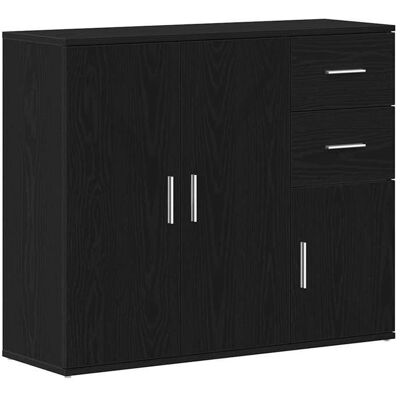 VIDAXL Enfilade/Bahut/Vitrine - Rustique - Buffet chêne noir 91 x 295 x 75 cm bois dingénierie @969680 - Publicité VIDAXL Enfilade/Bahut/Vitrine - Rustique - Buffet chêne noir 91 x 295 x 75 cm bois dingénierie @969680 - Publicité