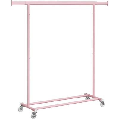 Portant Amovible - SONGMICS - Portant à Vêtements avec Roulettes - Tringle Extensible Rose Bonbon Rose - Publicité Portant Amovible - SONGMICS - Portant à Vêtements avec Roulettes - Tringle Extensible Rose Bonbon Rose - Publicité