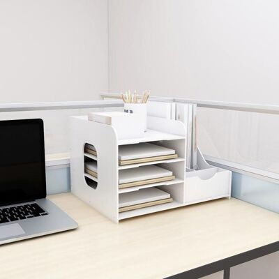 JEOBEST Bannettes Rangement Bureau Organisateur de Bureau Casier de Rangement Bureau Rangement Papier A4 Range Document Bureau Blanc - Publicité JEOBEST Bannettes Rangement Bureau Organisateur de Bureau Casier de Rangement Bureau Rangement Papier A4 Range Document Bureau Blanc - Publicité