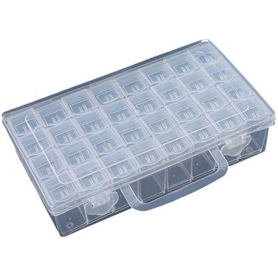 NUTBREAK 64 Treillage Réglable Stockage en Plastique Boîte Diamont Boîte De Rangement pour Broderie Craft Perle Stockage - Publicité NUTBREAK 64 Treillage Réglable Stockage en Plastique Boîte Diamont Boîte De Rangement pour Broderie Craft Perle Stockage - Publicité