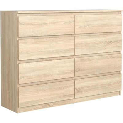Commode 8 tiroirs - Meblocker - 140 cm - Meuble de Rangement Spacieux - Salon Bureau chambre à couche & enfant - Sonoma Beige - Publicité Commode 8 tiroirs - Meblocker - 140 cm - Meuble de Rangement Spacieux - Salon Bureau chambre à couche & enfant - Sonoma Beige - Publicité