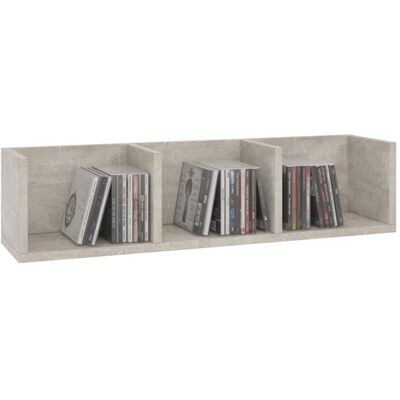 Idimex Etagère murale NELLO meuble de rangement pour CD et DVD ou décoration avec 3 compartiments ouverts en mélaminé décor béton Gris - Publicité Idimex Etagère murale NELLO meuble de rangement pour CD et DVD ou décoration avec 3 compartiments ouverts en mélaminé décor béton Gris - Publicité