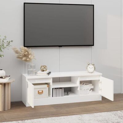 VIDAXL Meuble TV - Banc TV - Table TV - avec porte - Blanc - 102x30x36 cm - T539 Blanc - Publicité VIDAXL Meuble TV - Banc TV - Table TV - avec porte - Blanc - 102x30x36 cm - T539 Blanc - Publicité