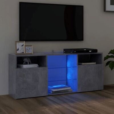 Meuble TV - VIDAXL - 804305 - Gris béton - 120x30x50 cm - Lumières LED RVB Gris - Publicité Meuble TV - VIDAXL - 804305 - Gris béton - 120x30x50 cm - Lumières LED RVB Gris - Publicité