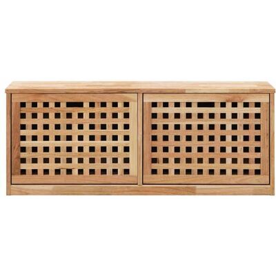 Banc de rangement de chaussures Bois massif de noyer élégant - vidaXL - naturelle - robuste - 94 x 20 x 38 cm vdt75u8787 Marron - Publicité Banc de rangement de chaussures Bois massif de noyer élégant - vidaXL - naturelle - robuste - 94 x 20 x 38 cm vdt75u8787 Marron - Publicité