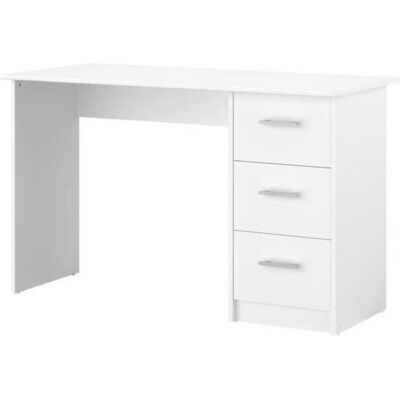 Bureau Blanc Infinity de PARISOT - 3 tiroirs - 121,5x55x77 cm - Publicité Bureau Blanc Infinity de PARISOT - 3 tiroirs - 121,5x55x77 cm - Publicité