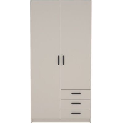 Armoire VEGA - Décor cachemire - 2 portes + 3 tiroirs - L 985 x P 498 x H2004 cm - Publicité Armoire VEGA - Décor cachemire - 2 portes + 3 tiroirs - L 985 x P 498 x H2004 cm - Publicité