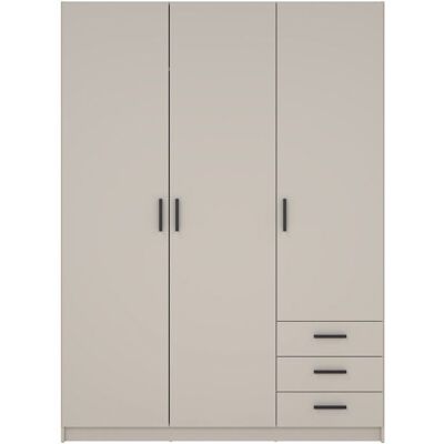 Armoire VEGA - Décor cachemire - 3 portes + 3 tiroirs - L 147 x P 498 x H 2004 cm - Publicité Armoire VEGA - Décor cachemire - 3 portes + 3 tiroirs - L 147 x P 498 x H 2004 cm - Publicité