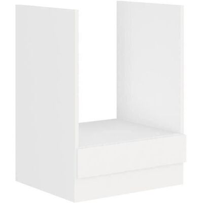 ATLAS Meuble four - Décor blanc - L60 x P52 x H82 cm - Plan de travail non inclus Blanc - Publicité ATLAS Meuble four - Décor blanc - L60 x P52 x H82 cm - Plan de travail non inclus Blanc - Publicité