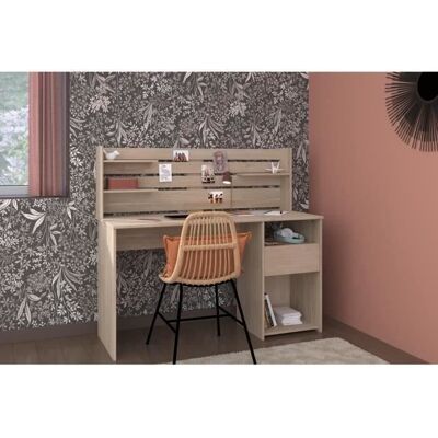 Bureau PARISOT - Décor cerisier réglable - 138x60 cm - Bureau - Publicité Bureau PARISOT - Décor cerisier réglable - 138x60 cm - Bureau - Publicité