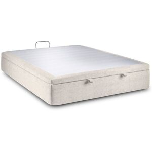 Sommier Coffre Tissu Beige clair 180x200 H39cm Sommeil de plomb - Sommier en bois massif avec Pieds bois 10 cm Beige - Publicité Sommier Coffre Tissu Beige clair 180x200 H39cm Sommeil de plomb - Sommier en bois massif avec Pieds bois 10 cm Beige - Publicité