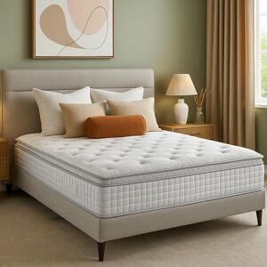 SAMPUR Matelas Perle 140 x 190 - Épaisseur 26 cm - Mémoire de Forme & Ressorts Ensachés - Surmatelas Intégré - Confort Haut de Gamme - Publicité SAMPUR Matelas Perle 140 x 190 - Épaisseur 26 cm - Mémoire de Forme & Ressorts Ensachés - Surmatelas Intégré - Confort Haut de Gamme - Publicité