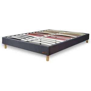 Lit Double 180x200 Eva Gris Foncé by Sampur Cadre de Lit Scandinave avec Sommier à Lattes Inclus Revêtement Tissu Ultra Doux Gris - Publicité Lit Double 180x200 Eva Gris Foncé by Sampur Cadre de Lit Scandinave avec Sommier à Lattes Inclus Revêtement Tissu Ultra Doux Gris - Publicité