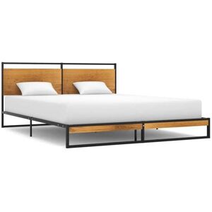 VIDAXL Lit Double 2 personnes Cadre de lit métal 160x200 cmsans matelas Adulte26684327 Noir - Publicité VIDAXL Lit Double 2 personnes Cadre de lit métal 160x200 cmsans matelas Adulte26684327 Noir - Publicité