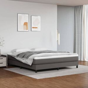 VIDAXL CHIC Lit Double 2 Personnes Sommier à lattes de lit Gris 180x200 cm Similicuir Design30482 Gris - Publicité VIDAXL CHIC Lit Double 2 Personnes Sommier à lattes de lit Gris 180x200 cm Similicuir Design30482 Gris - Publicité