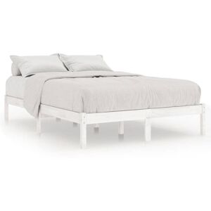 VIDAXL Lit Double Contemporain Cadre de lit sans matelas blanc bois de pin massif - 2 places SP6814BED22528660 Blanc - Publicité VIDAXL Lit Double Contemporain Cadre de lit sans matelas blanc bois de pin massif - 2 places SP6814BED22528660 Blanc - Publicité