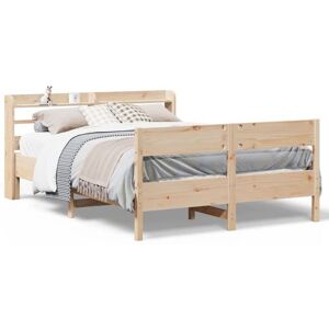 VIDAXL Lit Double Contemporain Cadre de lit sans matelas 160x200 cm bois massif de pin - 2 places SP14239BED90428614 Marron - Publicité VIDAXL Lit Double Contemporain Cadre de lit sans matelas 160x200 cm bois massif de pin - 2 places SP14239BED90428614 Marron - Publicité