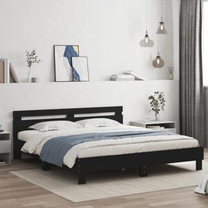 vidaXL Cadre de lit avec LED sans matelas noir 160x200 cm 3207533 Noir - Publicité vidaXL Cadre de lit avec LED sans matelas noir 160x200 cm 3207533 Noir - Publicité