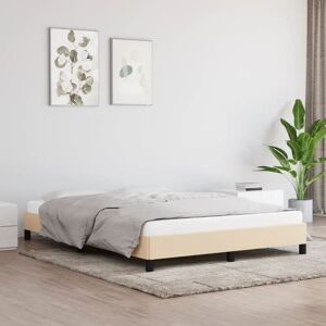 VIDAXL Lit Double Adulte Cadre de lit - SOLOMON - crème 140x190 cm 100 % polyester tissu JILLS 52530 Beige - Publicité VIDAXL Lit Double Adulte Cadre de lit - SOLOMON - crème 140x190 cm 100 % polyester tissu JILLS 52530 Beige - Publicité