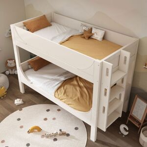 Lit Superposé Enfant Séparable - MERAX - 90x200 cm - Blanc - Échelle Réversible - Design Scandinave Blanc - Publicité Lit Superposé Enfant Séparable - MERAX - 90x200 cm - Blanc - Échelle Réversible - Design Scandinave Blanc - Publicité