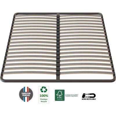 SEDAC Sommier 160x200 - 18 Lattes 53mm - Anthracite Noir - Publicité SEDAC Sommier 160x200 - 18 Lattes 53mm - Anthracite Noir - Publicité