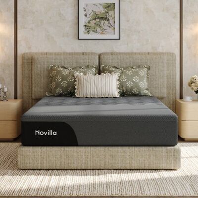 Novilla Matelas 90x190 cm mémoire de forme graphène AiryFlow 25 cm mousse respirante soutien 3 zones medium ferme housse lavable - Publicité Novilla Matelas 90x190 cm mémoire de forme graphène AiryFlow 25 cm mousse respirante soutien 3 zones medium ferme housse lavable - Publicité