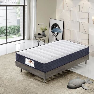 TEENO Matelas 90x190 cm Hybride - 22 cm Matelas à ressorts - Équilibré - 420 Ressorts ensachésMoelleux et Respirant - Publicité TEENO Matelas 90x190 cm Hybride - 22 cm Matelas à ressorts - Équilibré - 420 Ressorts ensachésMoelleux et Respirant - Publicité
